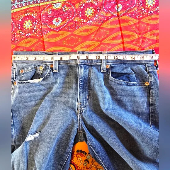 Levi's Boyfriend Jeans Womens 29 Blue Medium Wash Distressed Stretch- 2 Pair - Picture 10 of 15